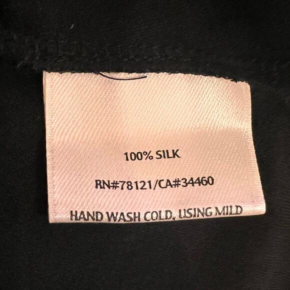 Eileen Fisher Silk Scoop Neck 3/4 Sleeve Tee Shirt Dress SZ XS Black Ballet - Picture 6 of 11